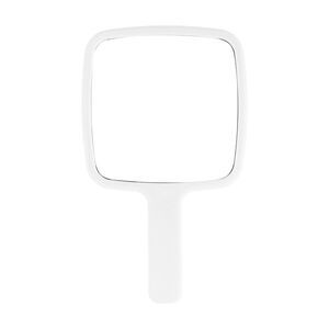 Water Wave Pattern Cosmetic Mirror for Business Travel White Small